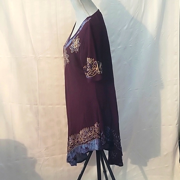 Just Cruising Burgundy 100% Rayon, Free Size - Picture 4 of 9